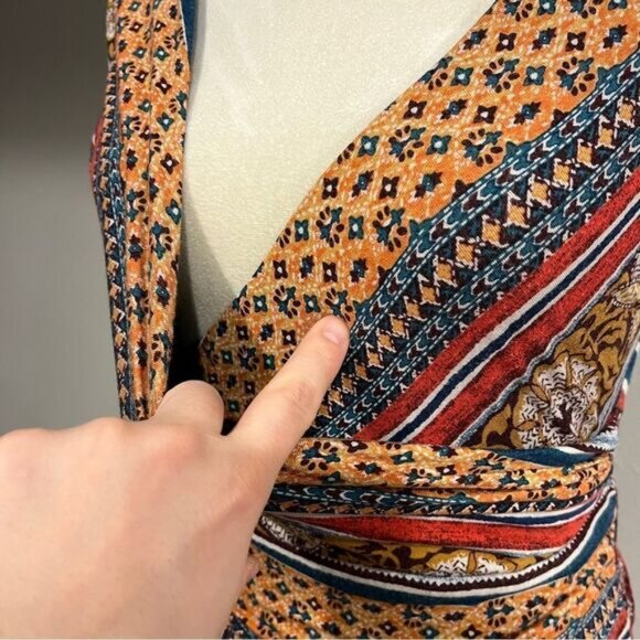 Maeve Anthropologie Galena Dress Midi S Fall Wine Cap - Picture 3 of 15